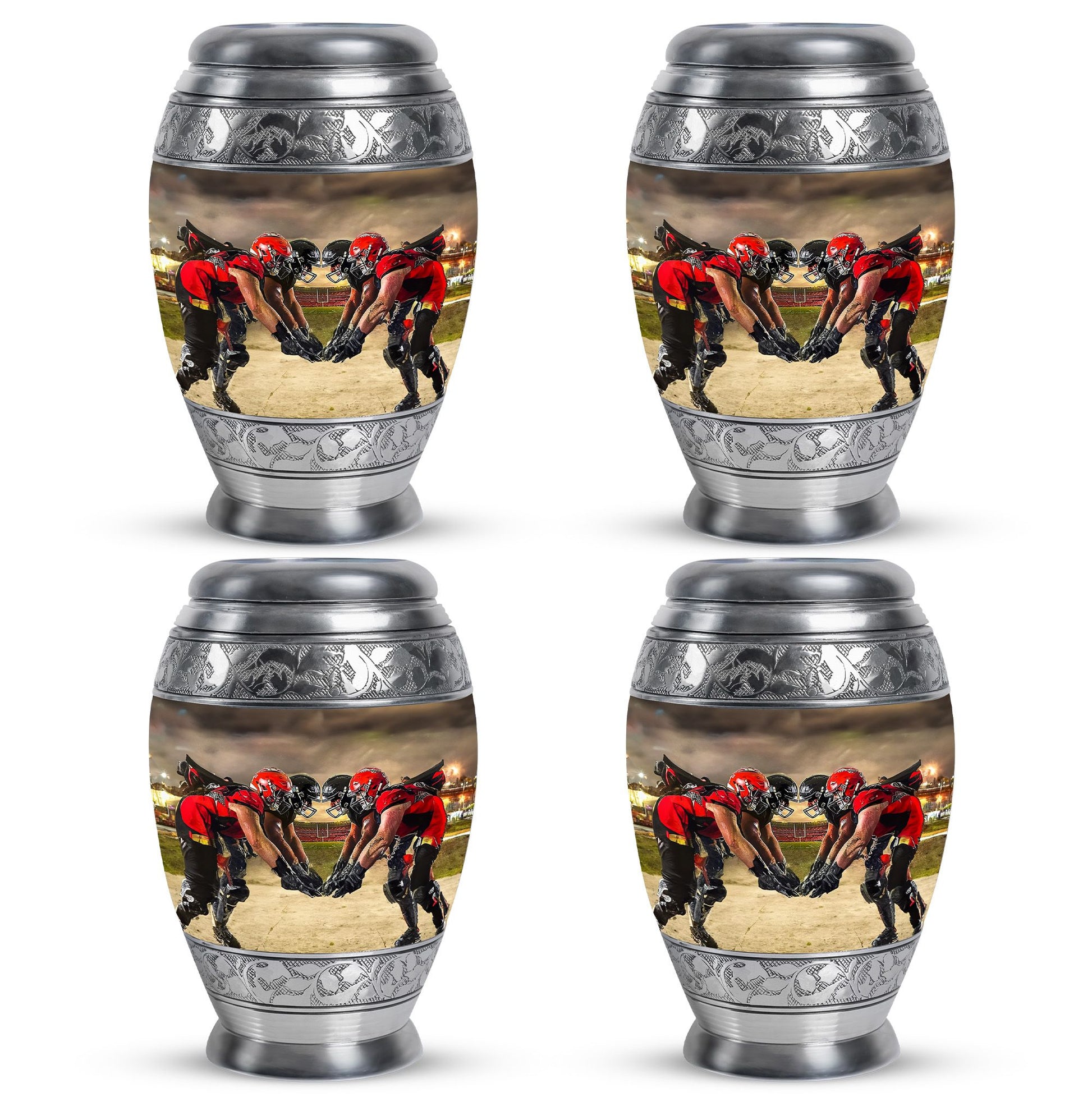 Football Small Urn For Ashes Teardrop, Heart Cremation Urn
