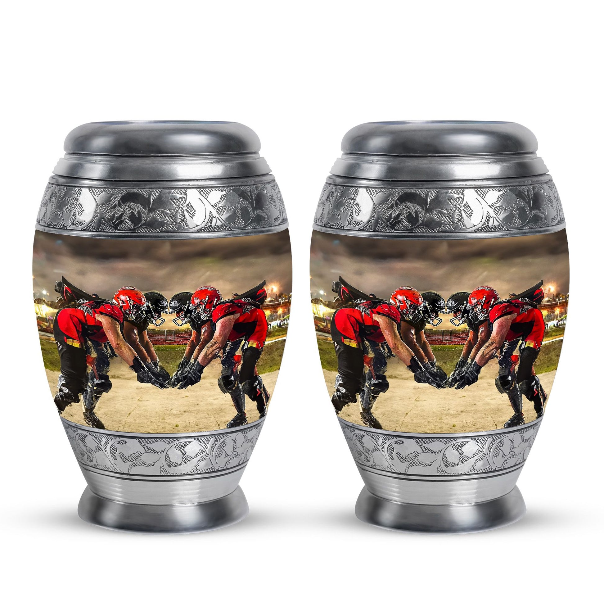 Football Small Urn For Ashes Teardrop, Heart Cremation Urn