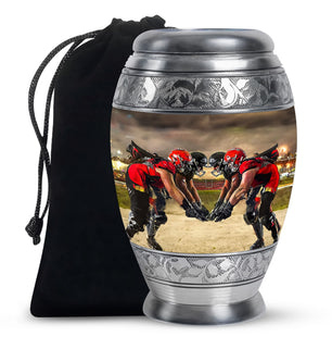 Football Small Urn For Ashes Teardrop, Heart Cremation Urn