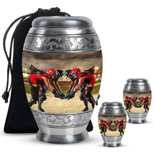 Football Small Urn For Ashes Teardrop, Heart Cremation Urn