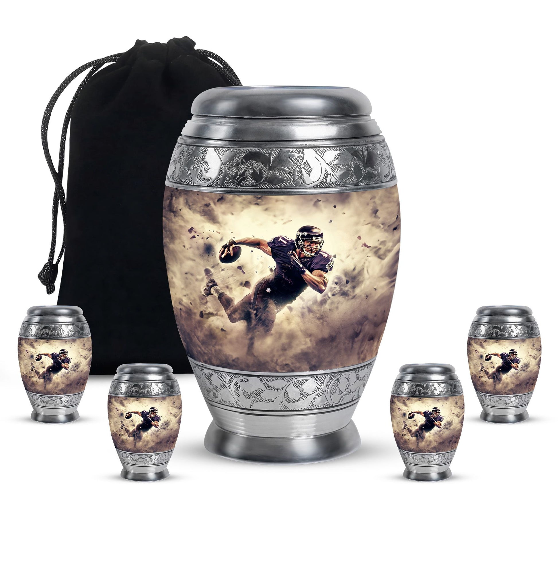 Football Large Urns For Human Ashes Funeral, Ashes Memorial Urn