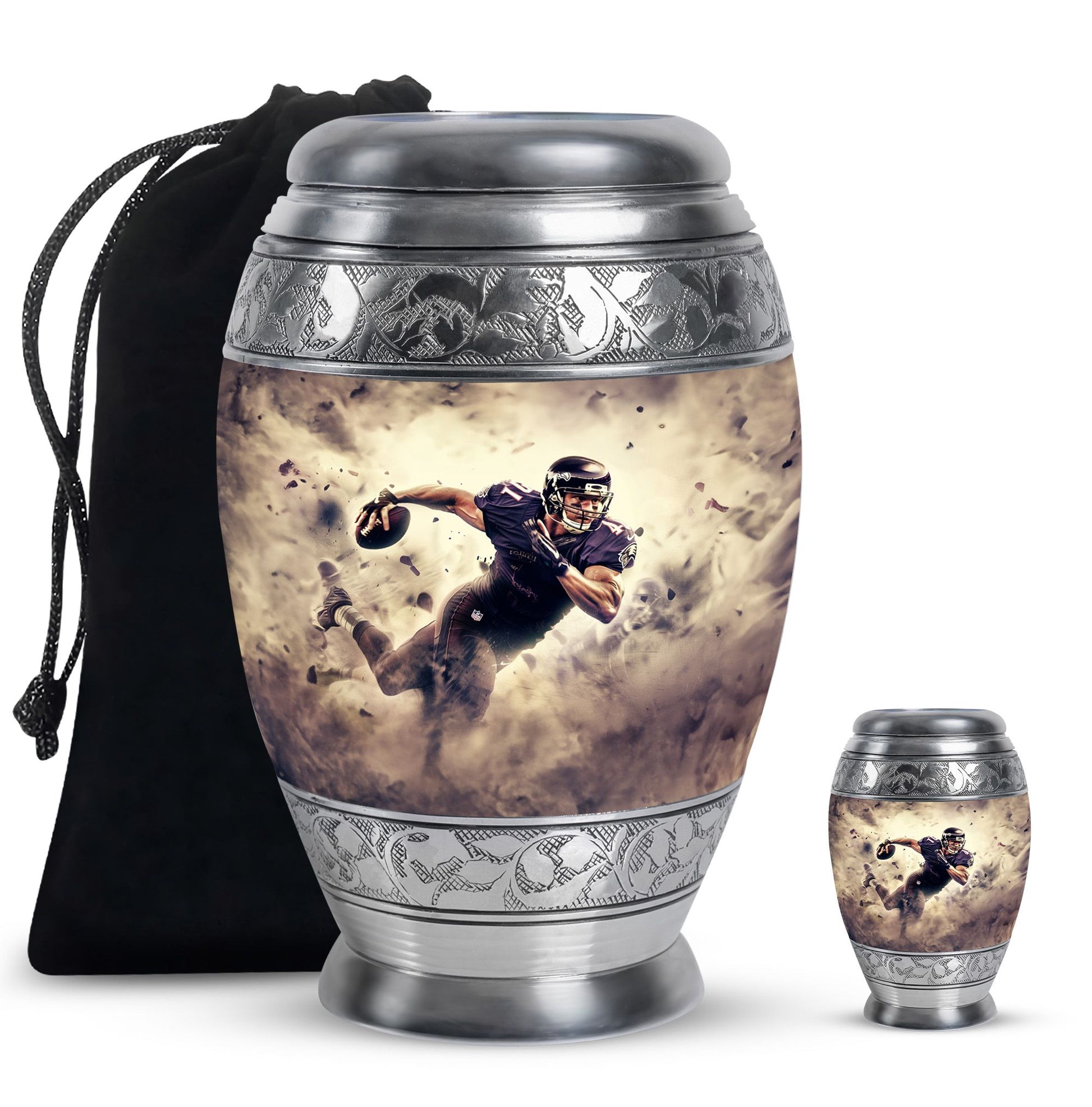 Football Large Urns For Human Ashes Funeral, Ashes Memorial Urn
