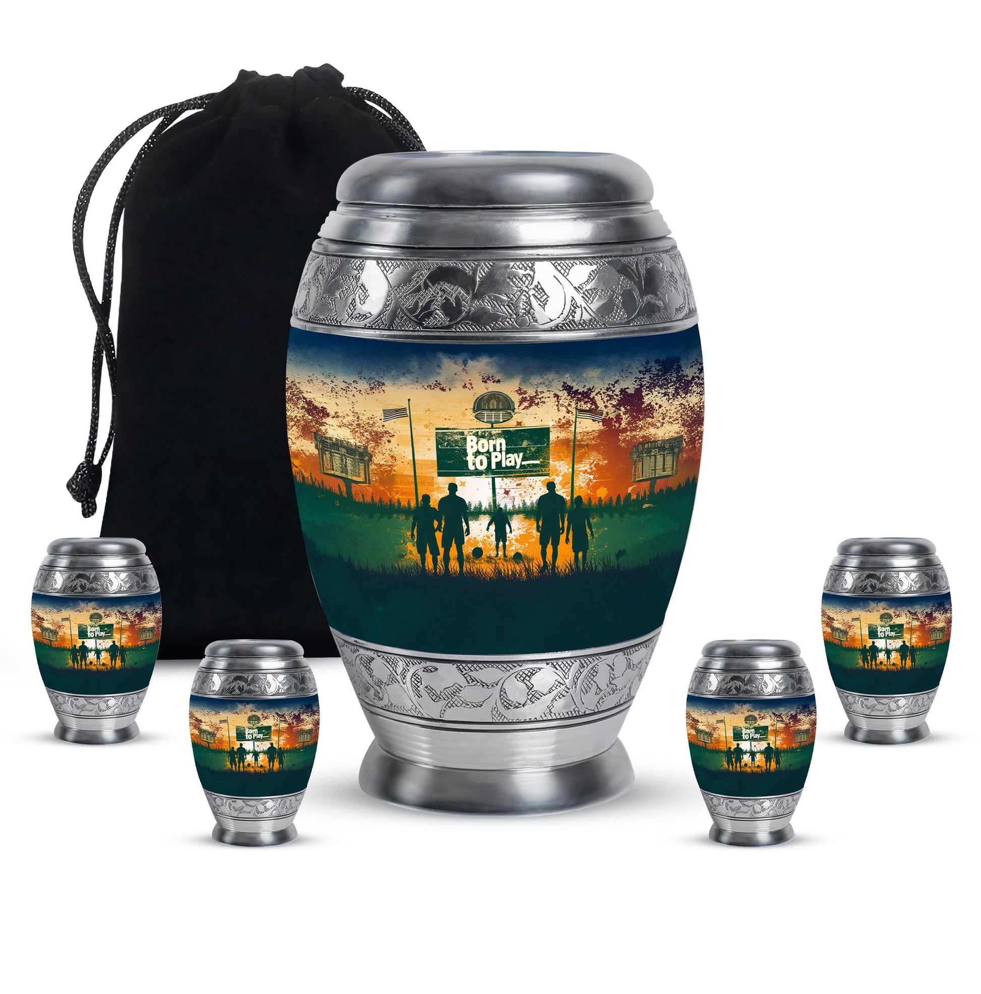 Football Keepsake Funeral, Ashes Cremation Urn For Ashes