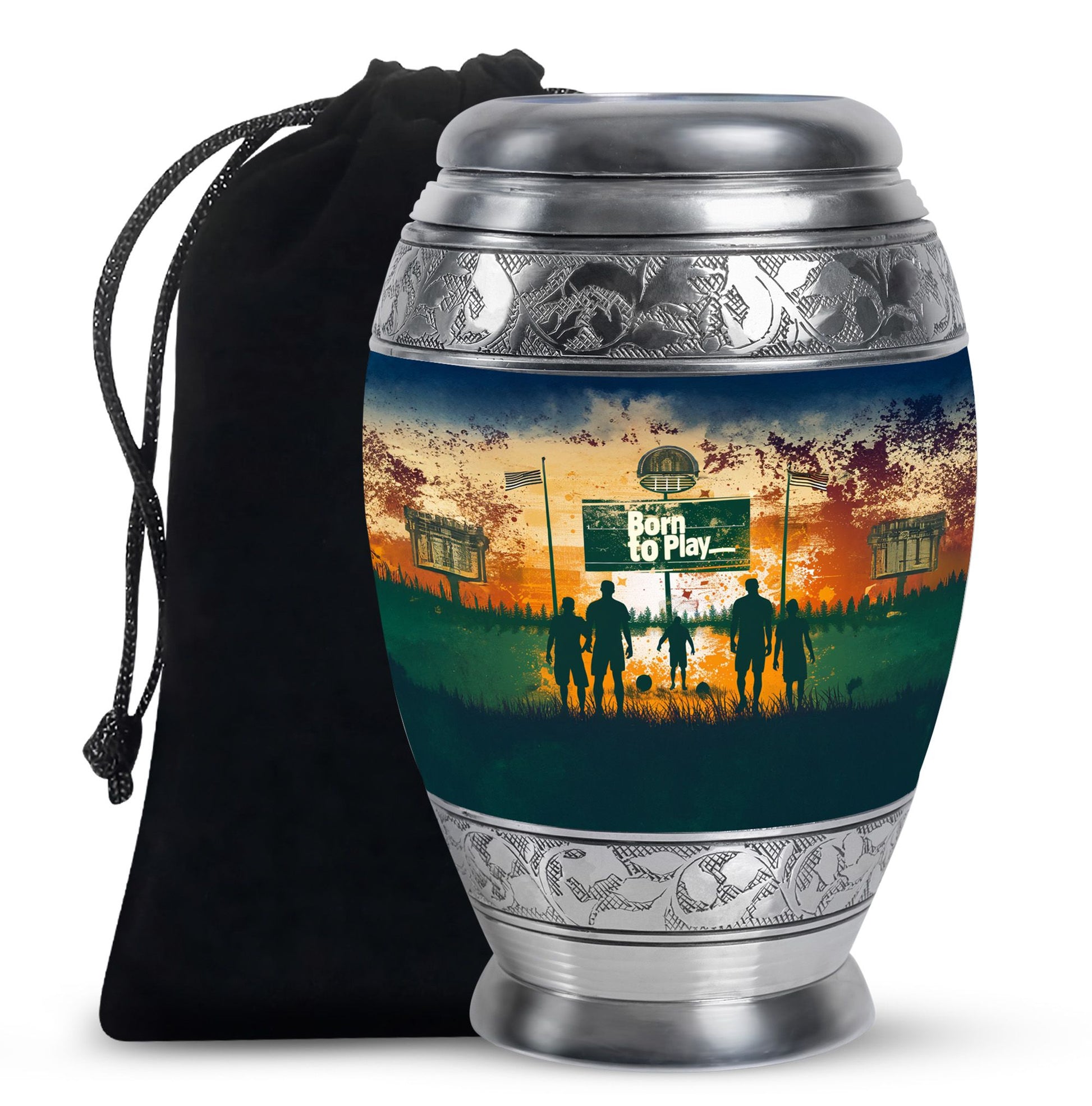 Football Keepsake Funeral, Ashes Cremation Urn For Ashes