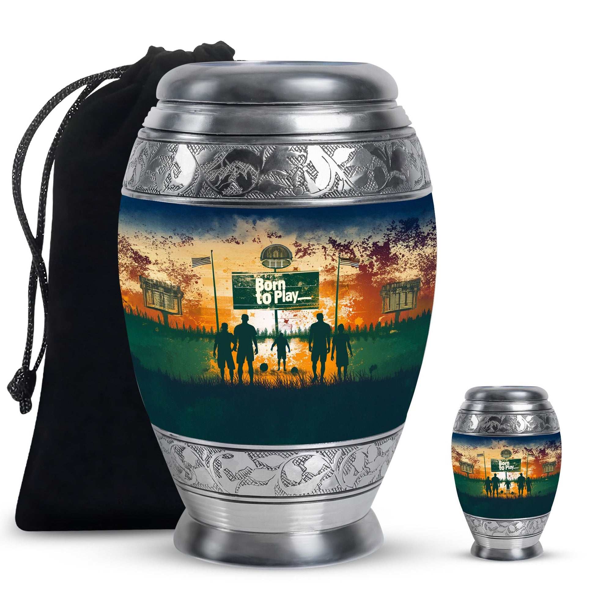 Football Keepsake Funeral, Ashes Cremation Urn For Ashes