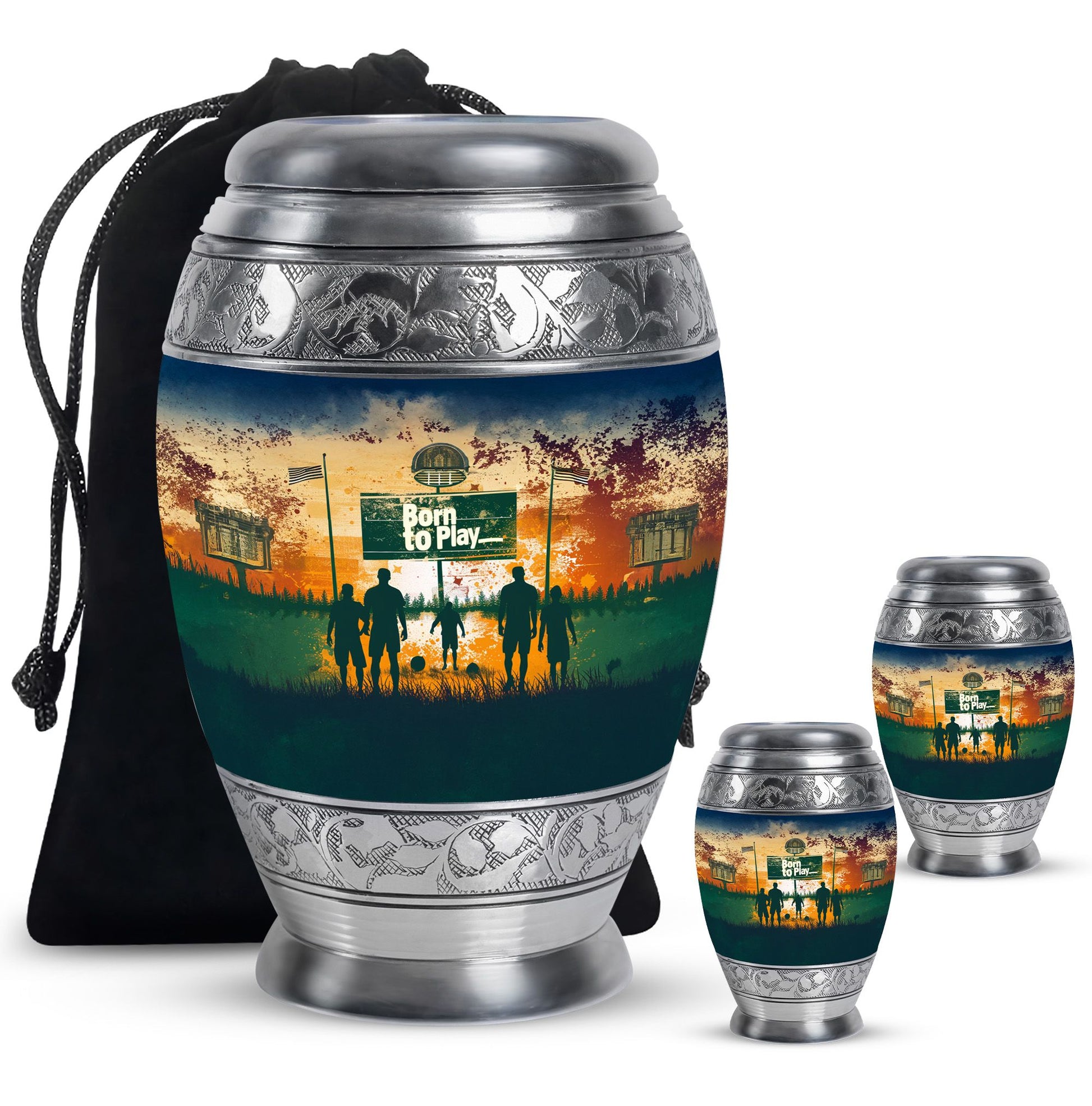 Football Keepsake Funeral, Ashes Cremation Urn For Ashes