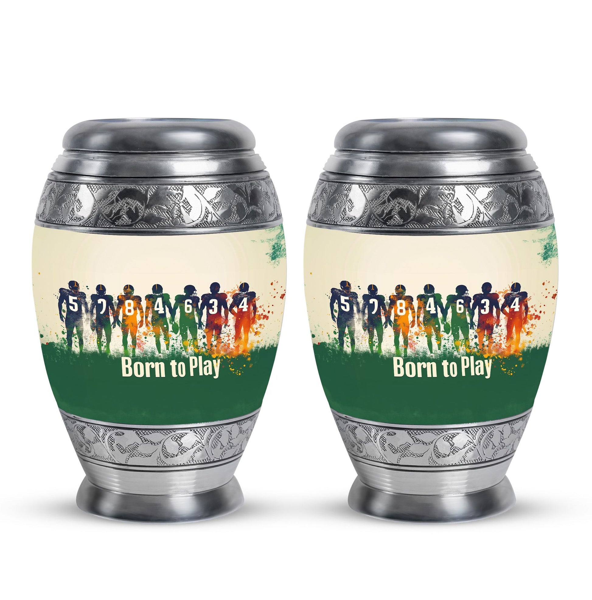 Football Medium Urn Large Funeral, Ashes Urn For Ashes