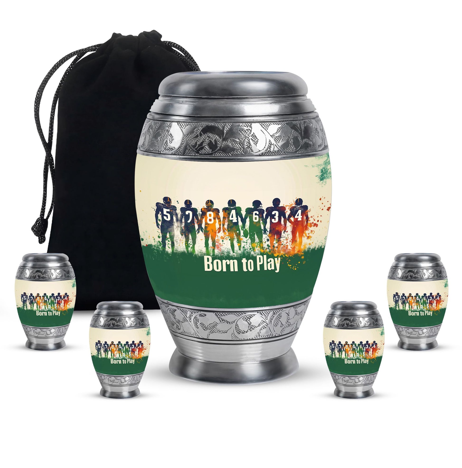 Football Medium Urn Large Funeral, Ashes Urn For Ashes