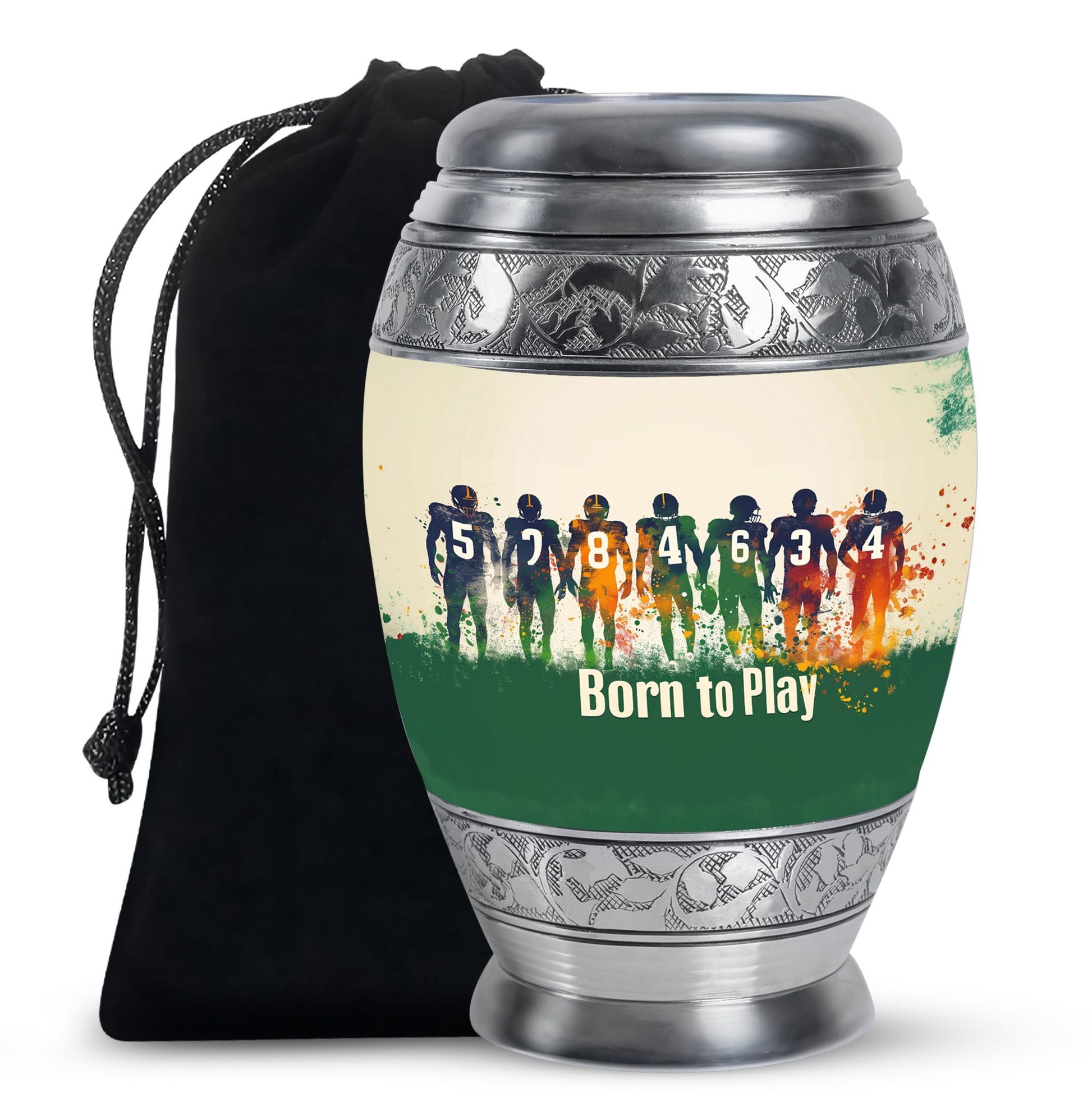Football Medium Urn Large Funeral, Ashes Urn For Ashes