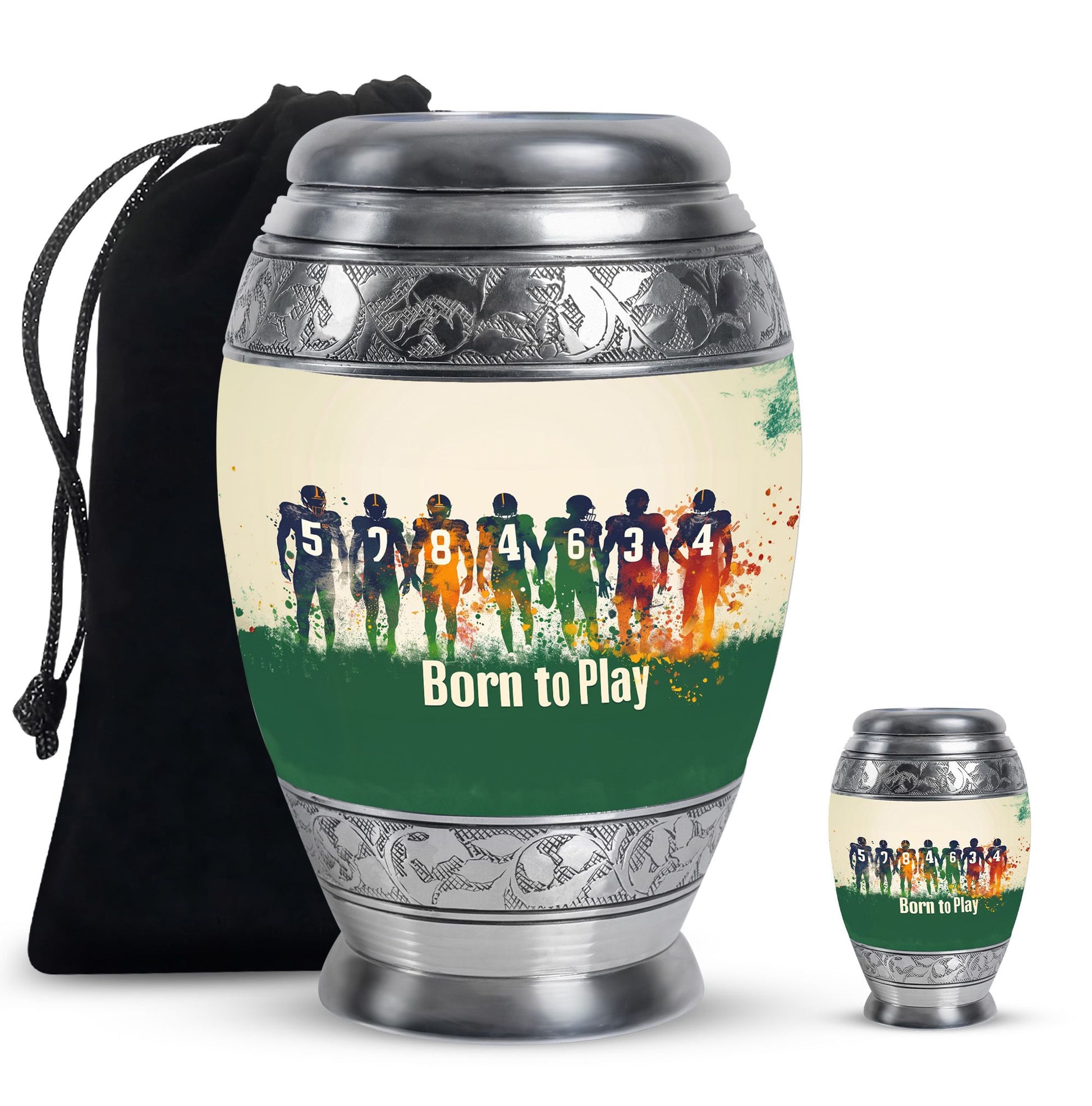 Football Medium Urn Large Funeral, Ashes Urn For Ashes