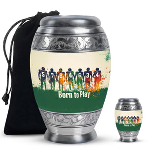 Football Medium Urn Large Funeral, Ashes Urn For Ashes