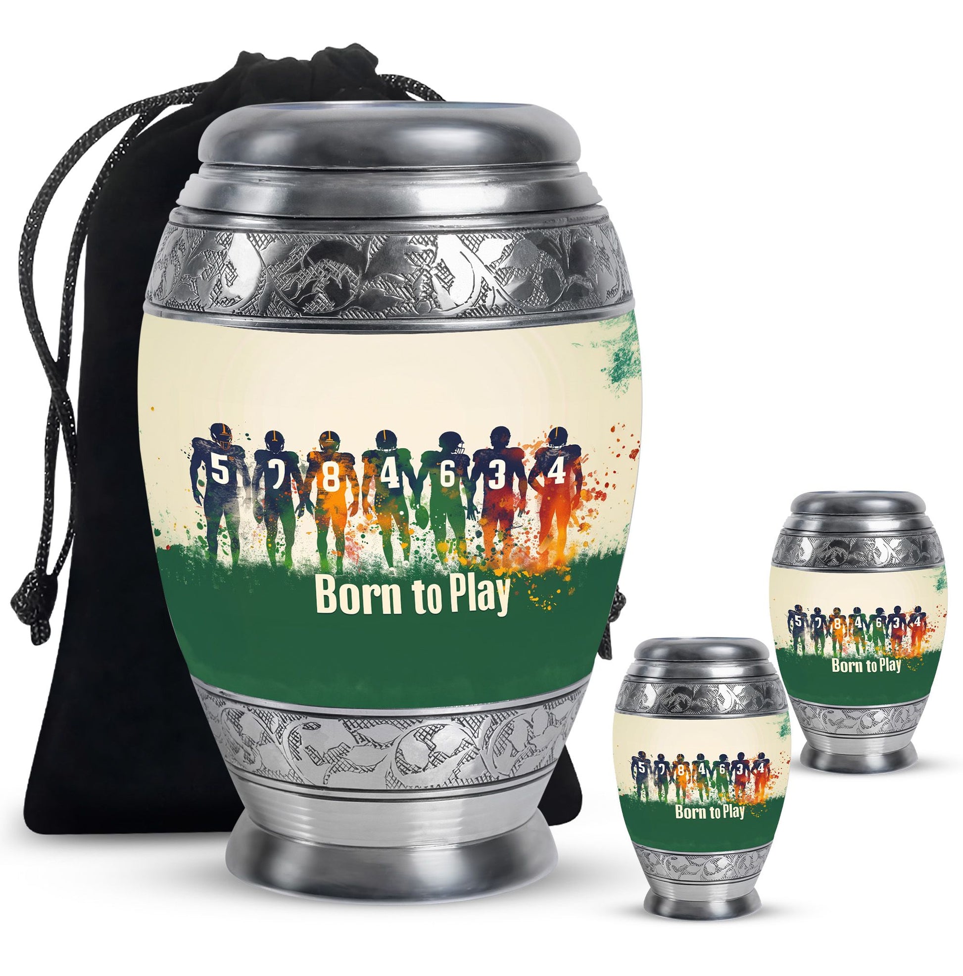 Football Medium Urn Large Funeral, Ashes Urn For Ashes