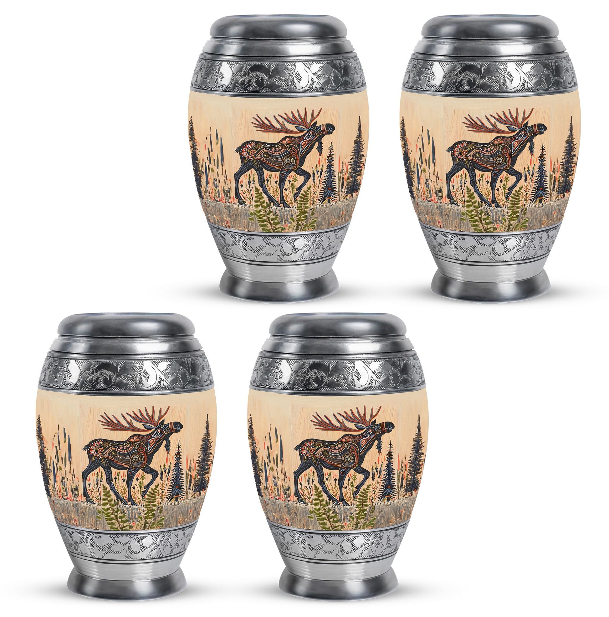 Moose Walking Small Urns For Ashes Funeral, Ashes Urn