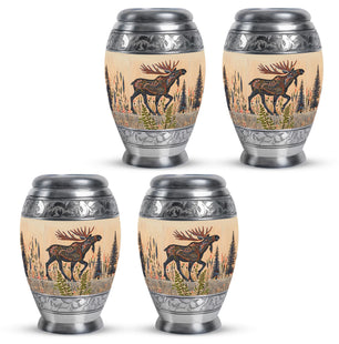 Moose Walking Small Urns For Ashes Funeral, Ashes Urn