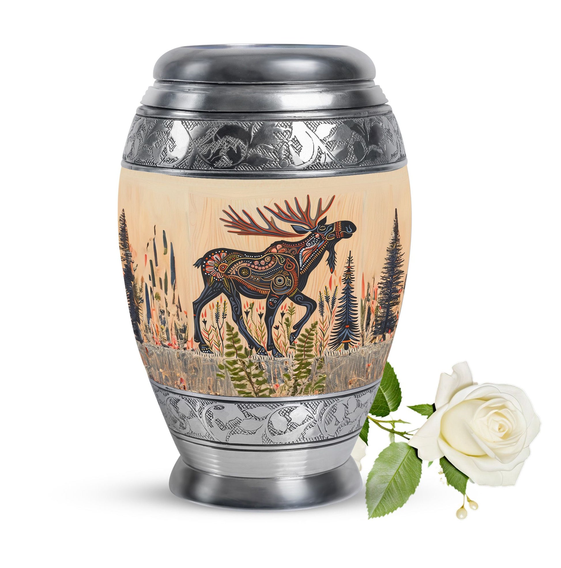 Moose Walking Small Urns For Ashes Funeral, Ashes Urn