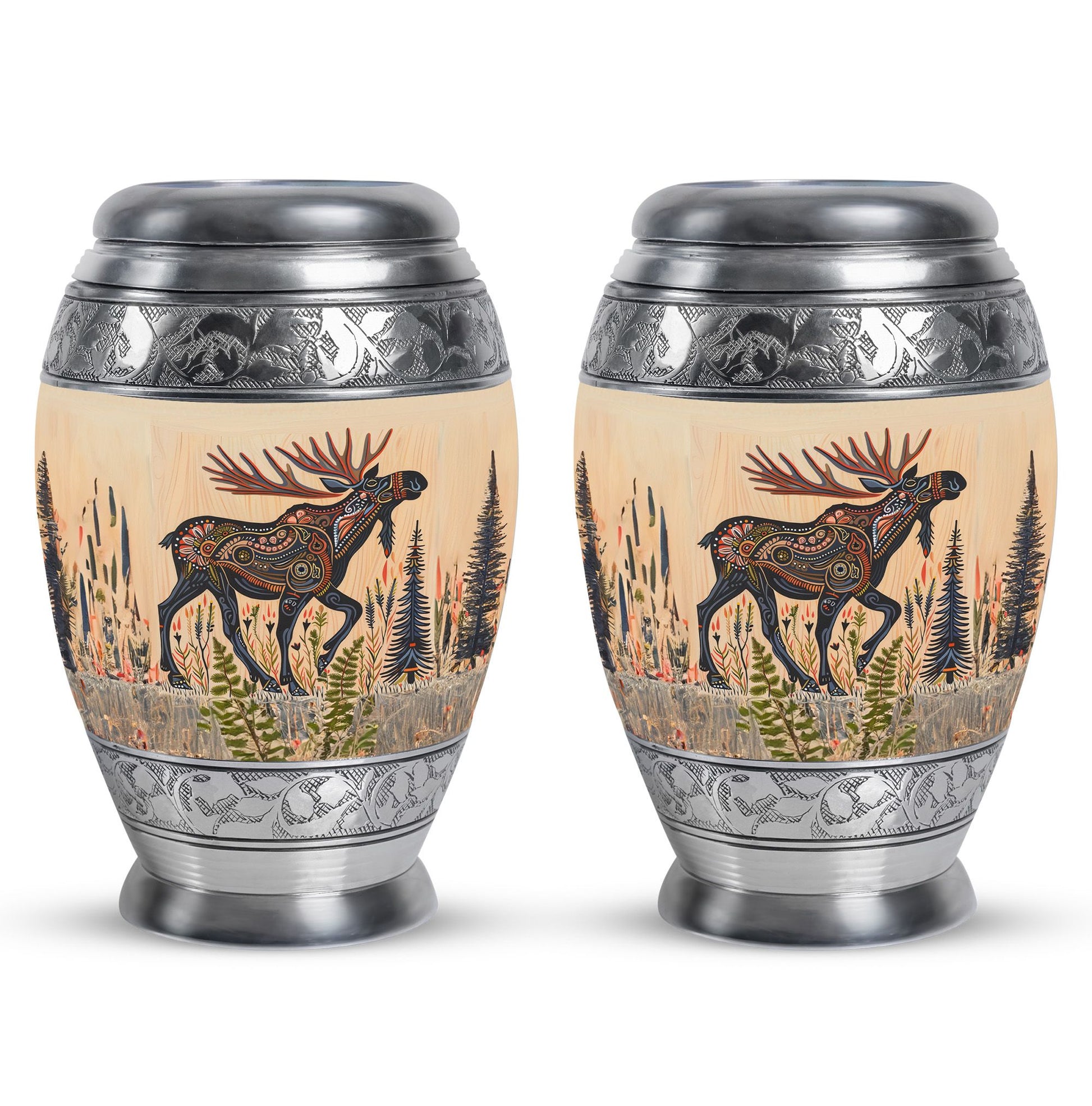 Moose Walking Small Urns For Ashes Funeral, Ashes Urn