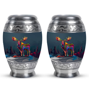 Moose Walking Adult Urn Funeral, Ashes Memorial Urn