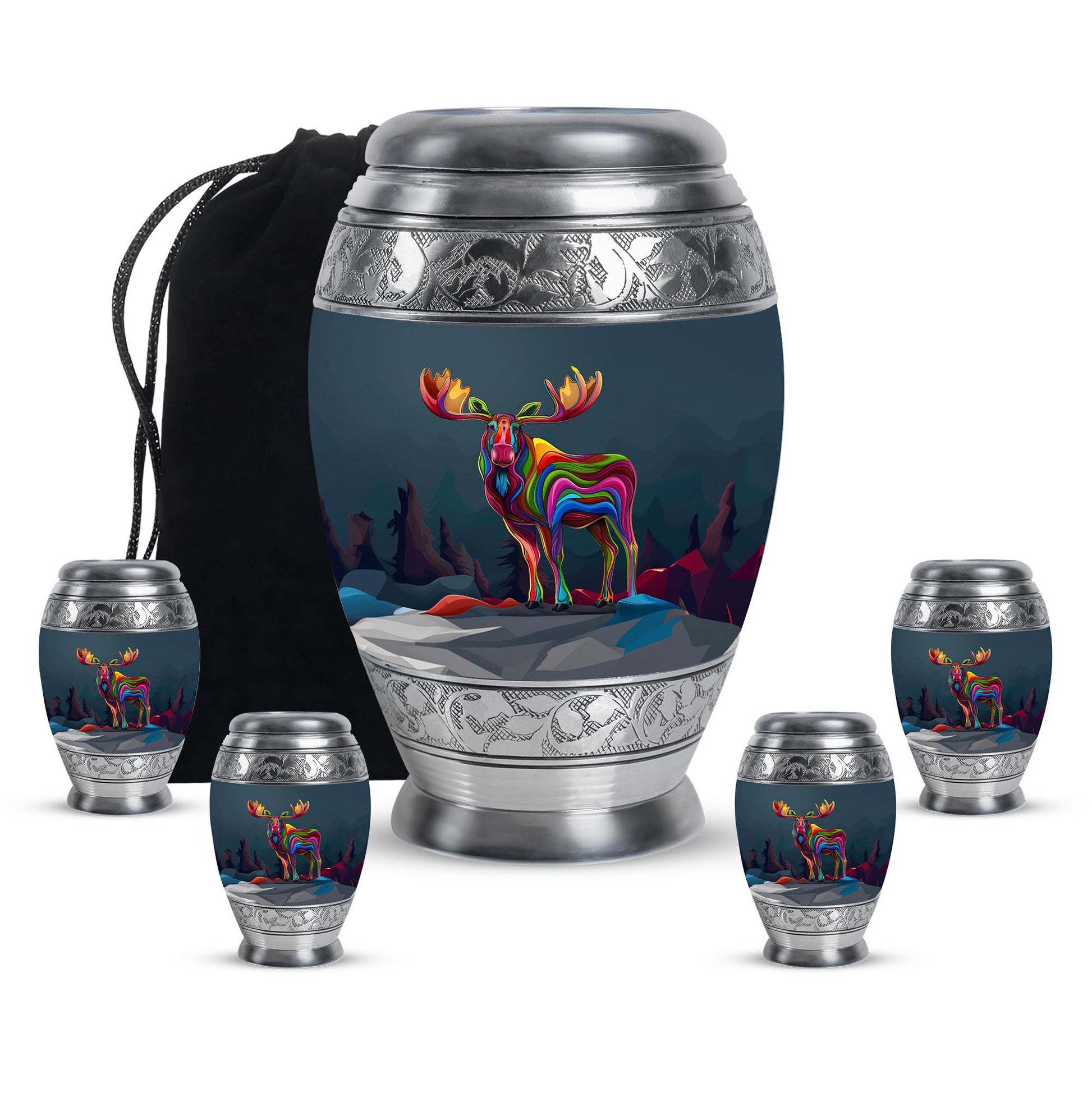 Moose Walking Adult Urn Funeral, Ashes Memorial Urn