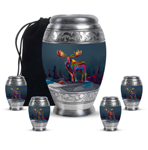 Moose Walking Adult Urn Funeral, Ashes Memorial Urn