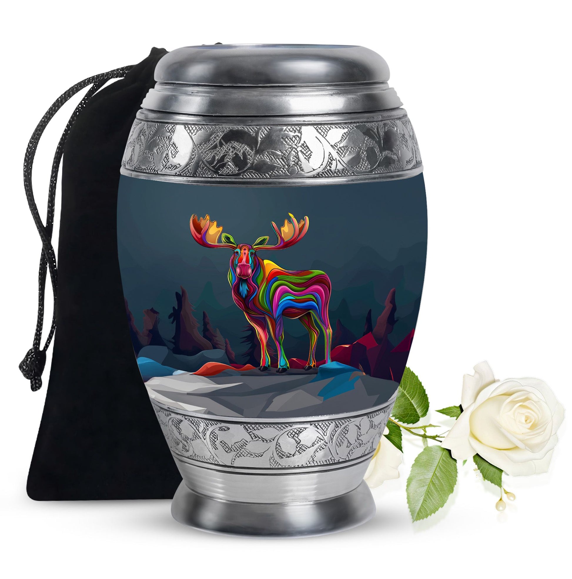 Moose Walking Adult Urn Funeral, Ashes Memorial Urn
