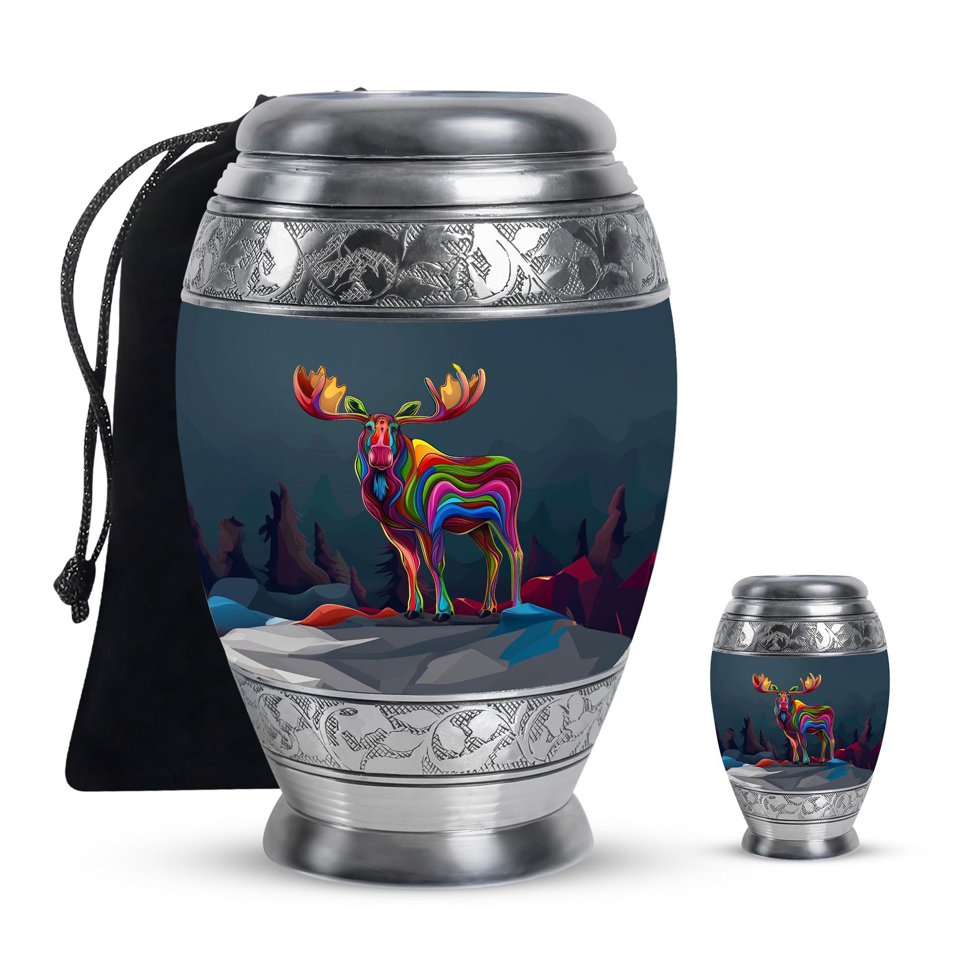 Moose Walking Adult Urn Funeral, Ashes Memorial Urn
