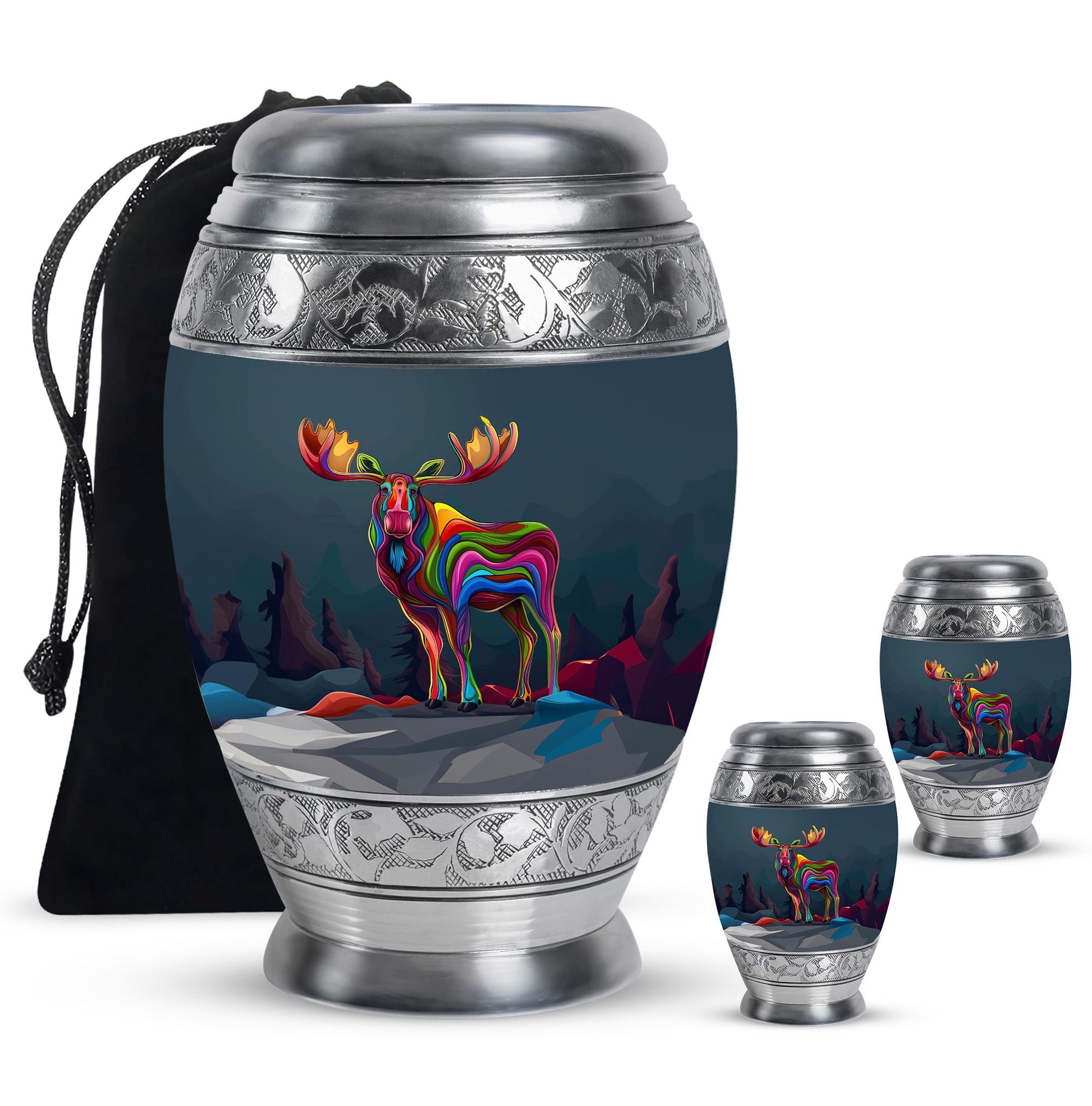 Moose Walking Adult Urn Funeral, Ashes Memorial Urn