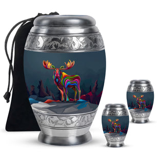 Moose Walking Adult Urn Funeral, Ashes Memorial Urn