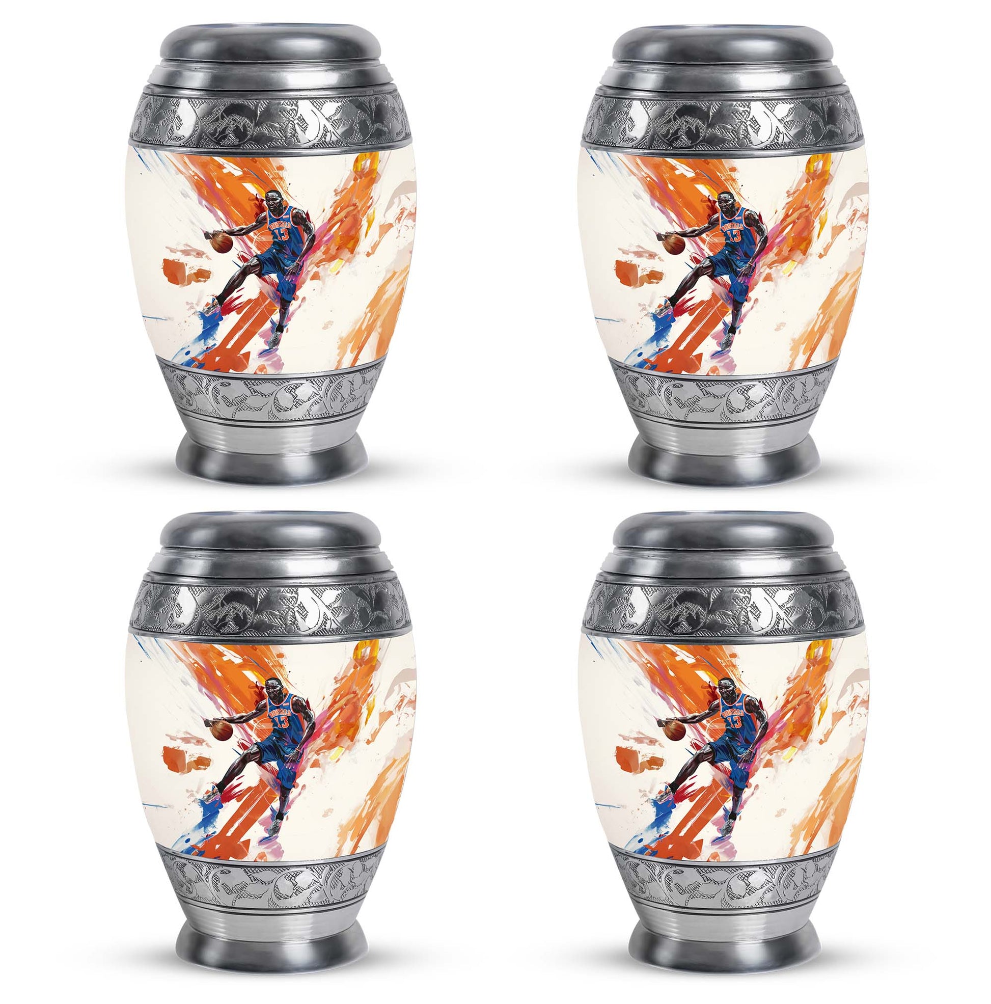Basketball Metal Urns For Human Ashes Funeral, Ashes Cremation Urn