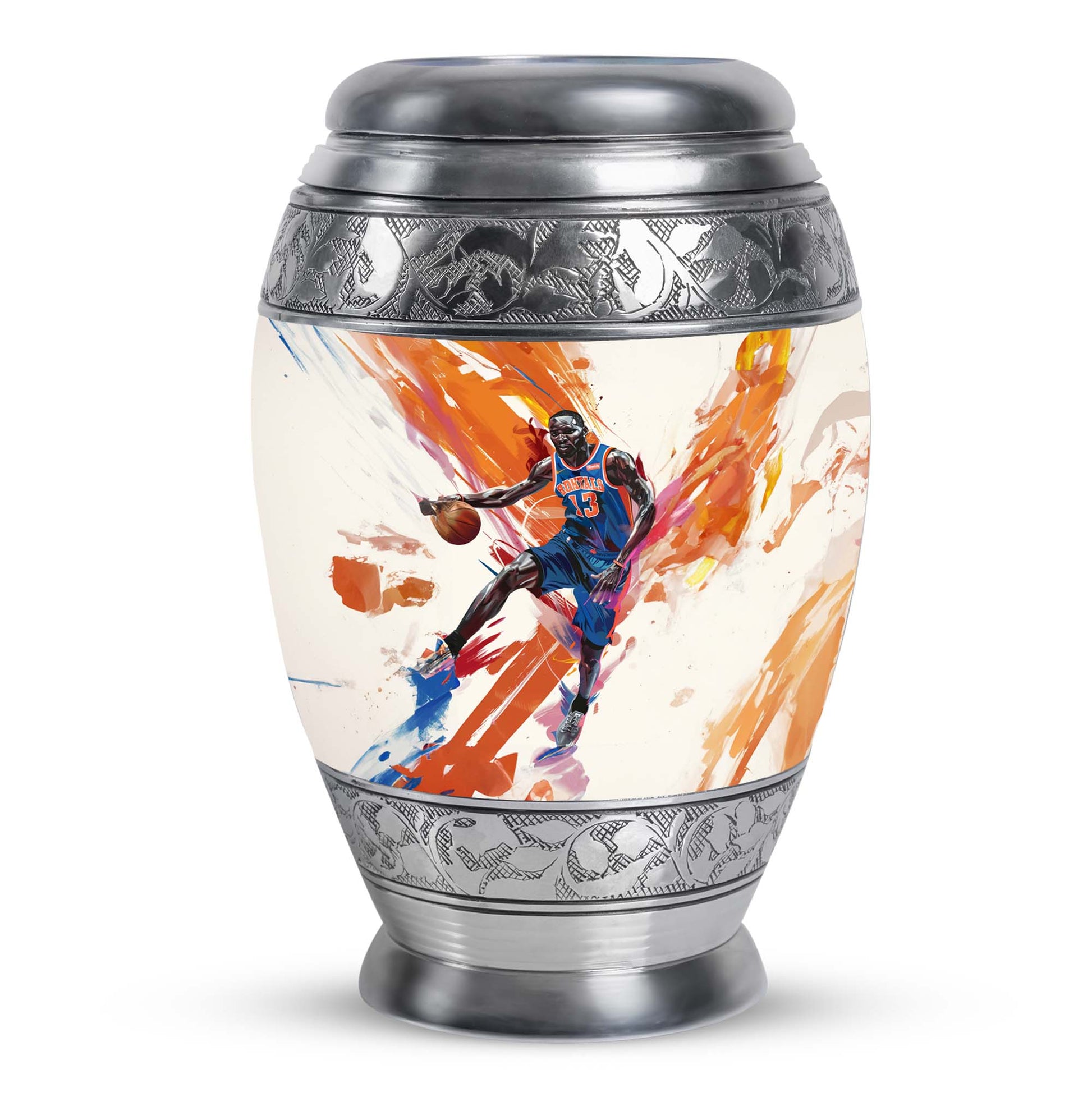 Basketball Metal Urns For Human Ashes Funeral, Ashes Cremation Urn
