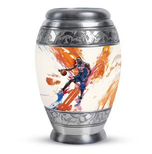 Basketball Metal Urns For Human Ashes Funeral, Ashes Cremation Urn