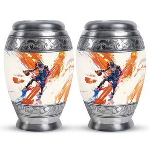 Basketball Metal Urns For Human Ashes Funeral, Ashes Cremation Urn
