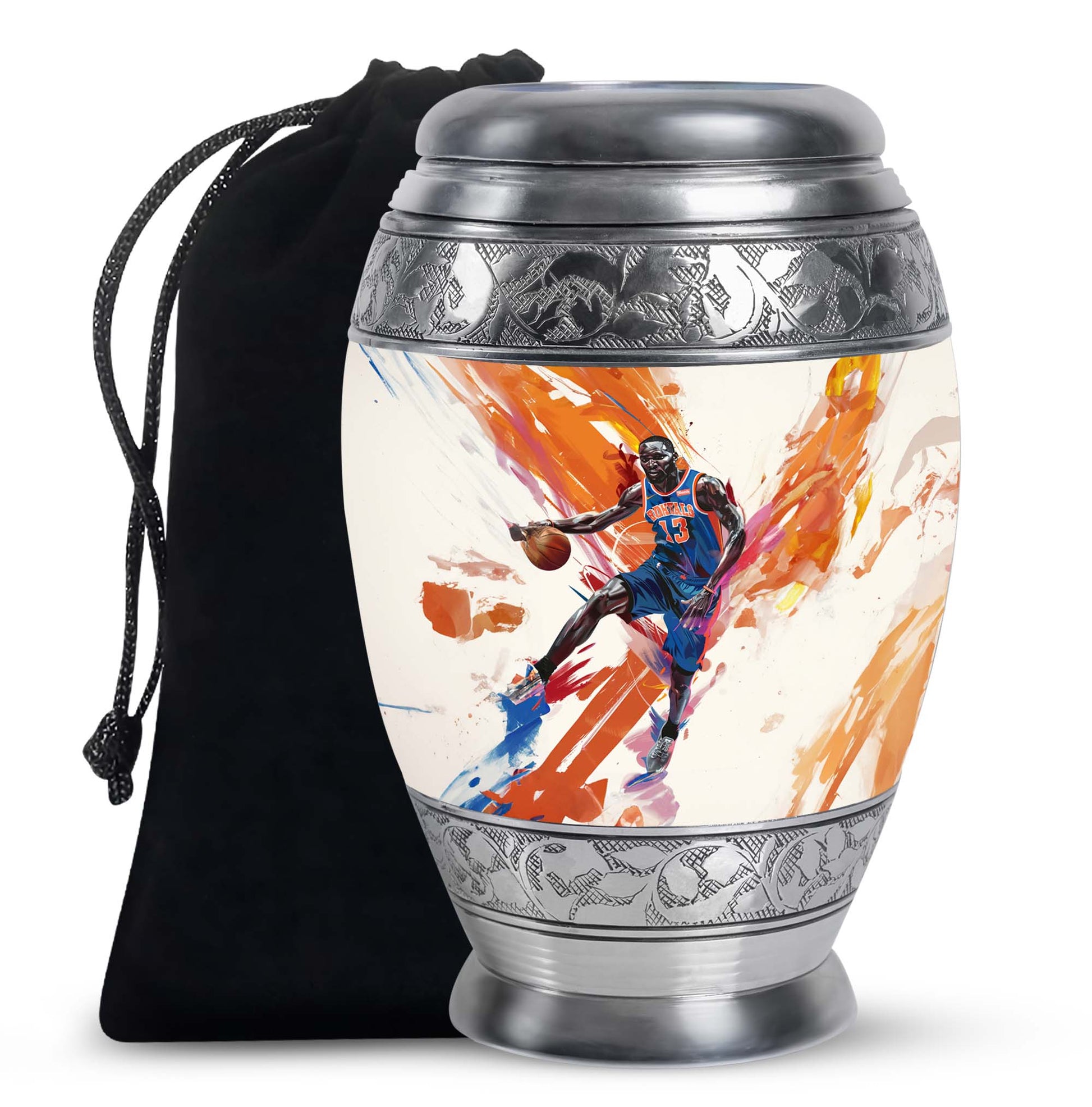 Basketball Metal Urns For Human Ashes Funeral, Ashes Cremation Urn