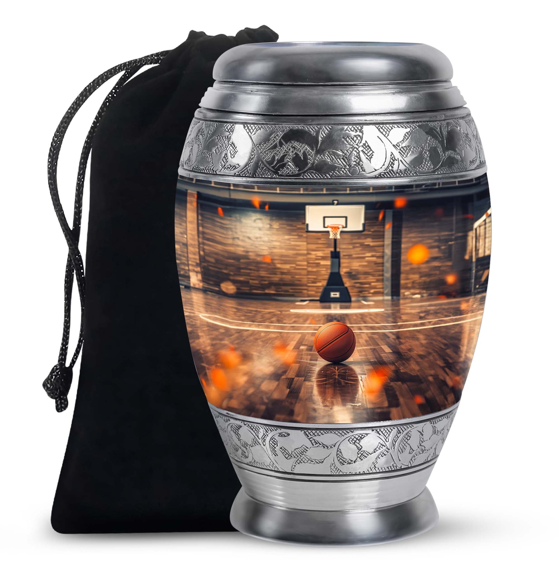 Basketball Burial Urn Teardrop, Heart Cremation Urn
