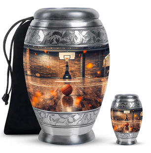 Basketball Burial Urn Teardrop, Heart Cremation Urn