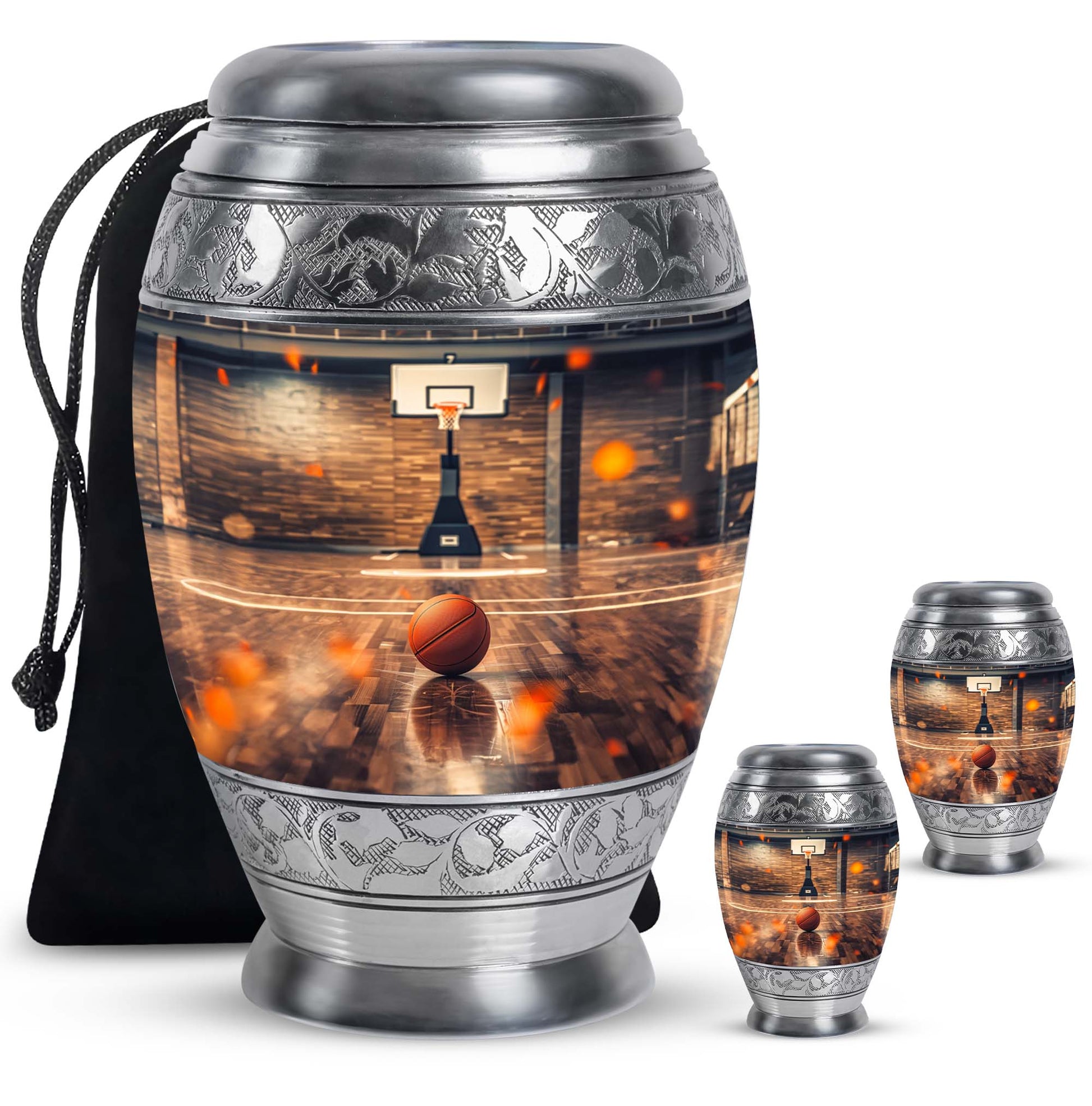 Basketball Burial Urn Teardrop, Heart Cremation Urn
