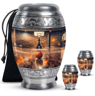 Basketball Burial Urn Teardrop, Heart Cremation Urn
