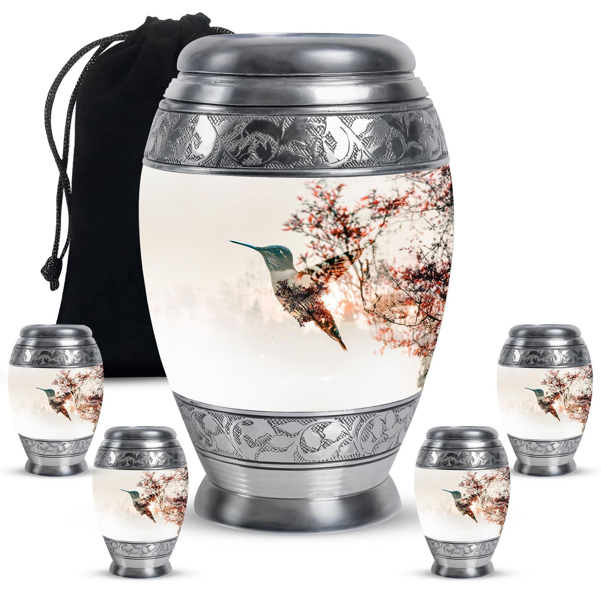 Humming Bird Small Urn For Human Ashes Funeral, Ashes Cremation Urn