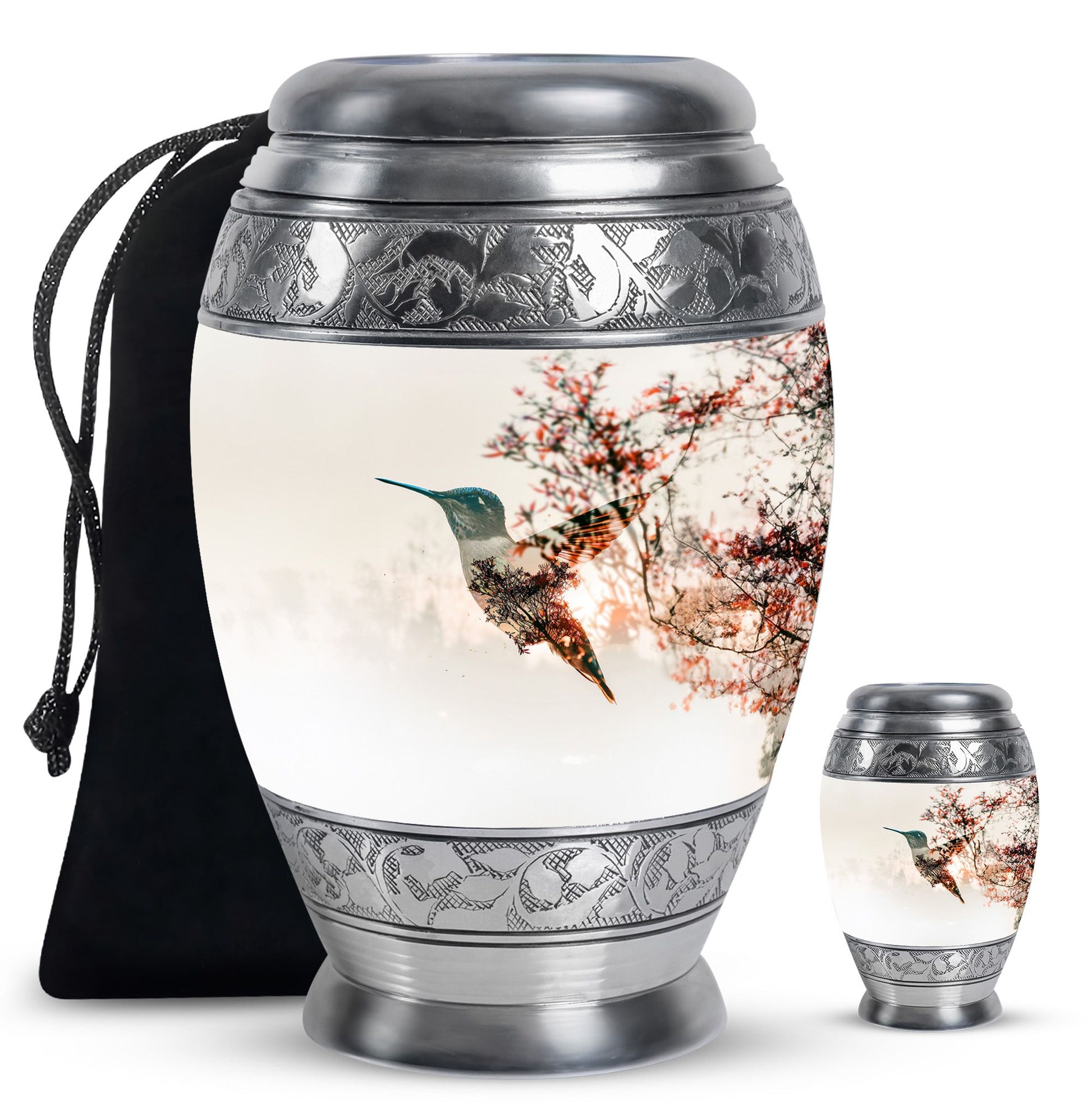 Humming Bird Small Urn For Human Ashes Funeral, Ashes Cremation Urn