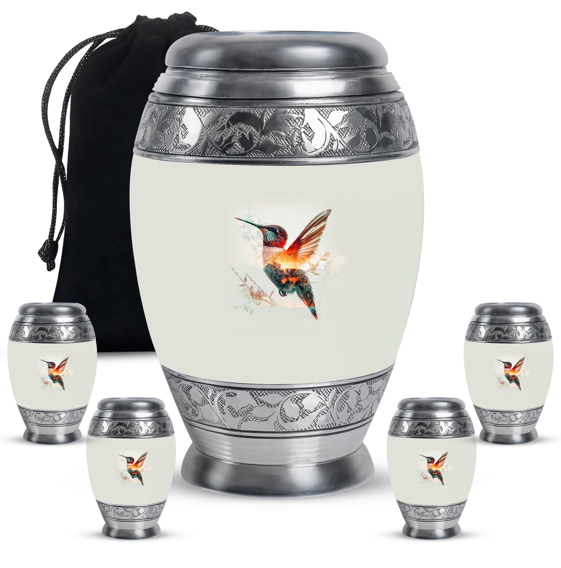 Humming Bird Decorative Urn For Ashes Funeral, Ashes Cremation Urn