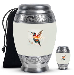 Humming Bird Decorative Urn For Ashes Funeral, Ashes Cremation Urn