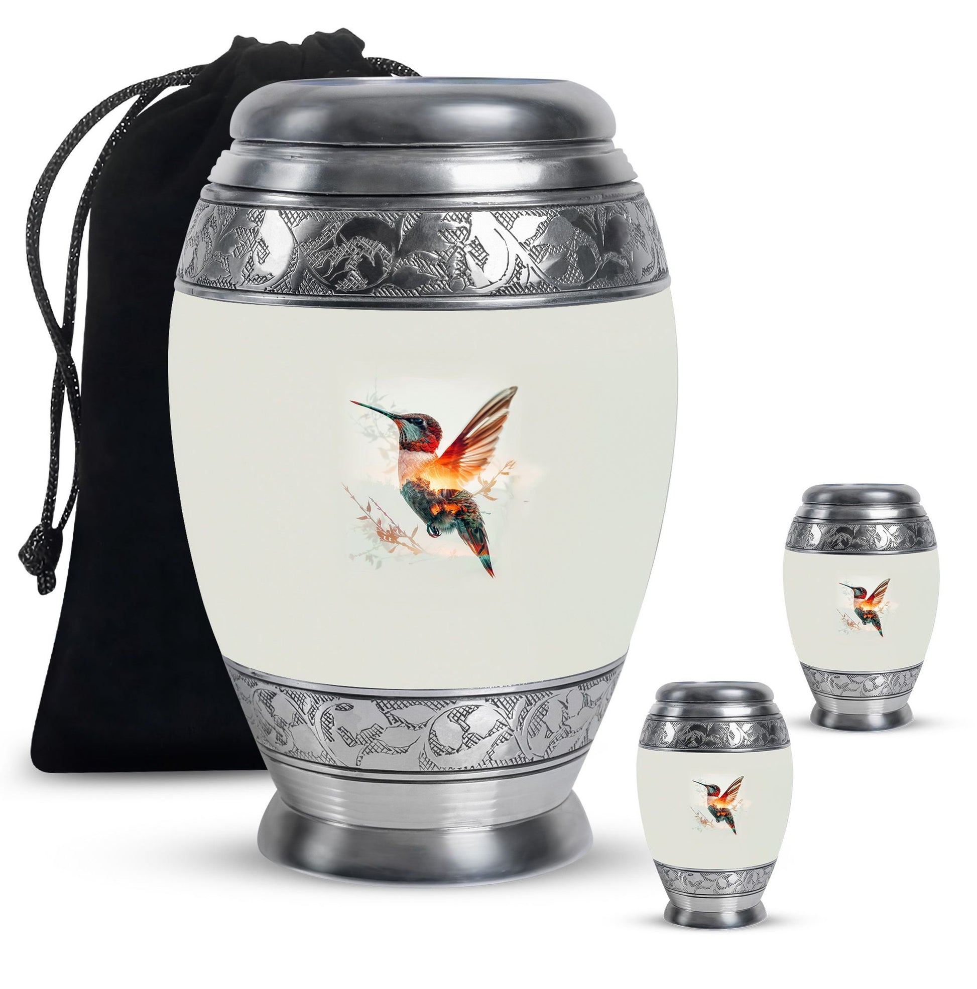 Humming Bird Decorative Urn For Ashes Funeral, Ashes Cremation Urn