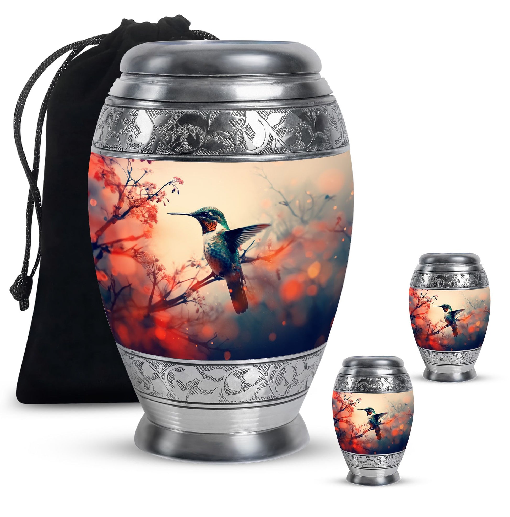 Humming Bird Cremation Urns For Burial Large Funeral, Ashes Urn