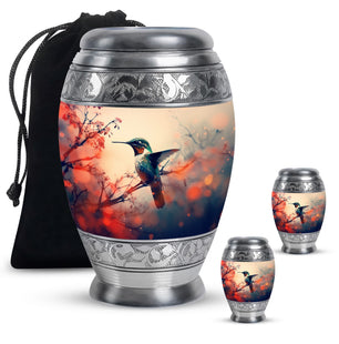 Humming Bird Cremation Urns For Burial Large Funeral, Ashes Urn