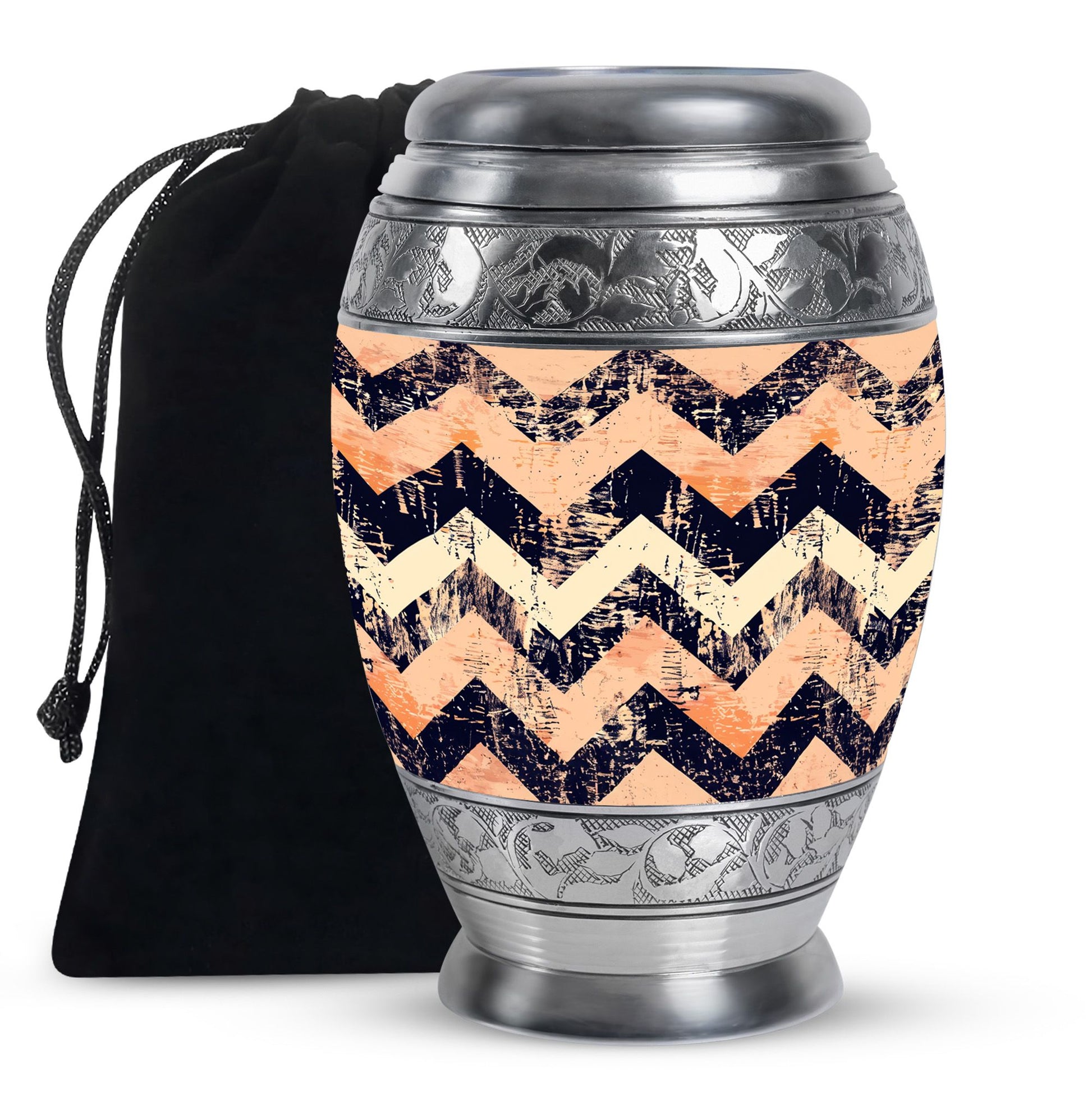 Pattern Adult Male Urn For Ashes Large Teardrop, Heart Urn For Ashes