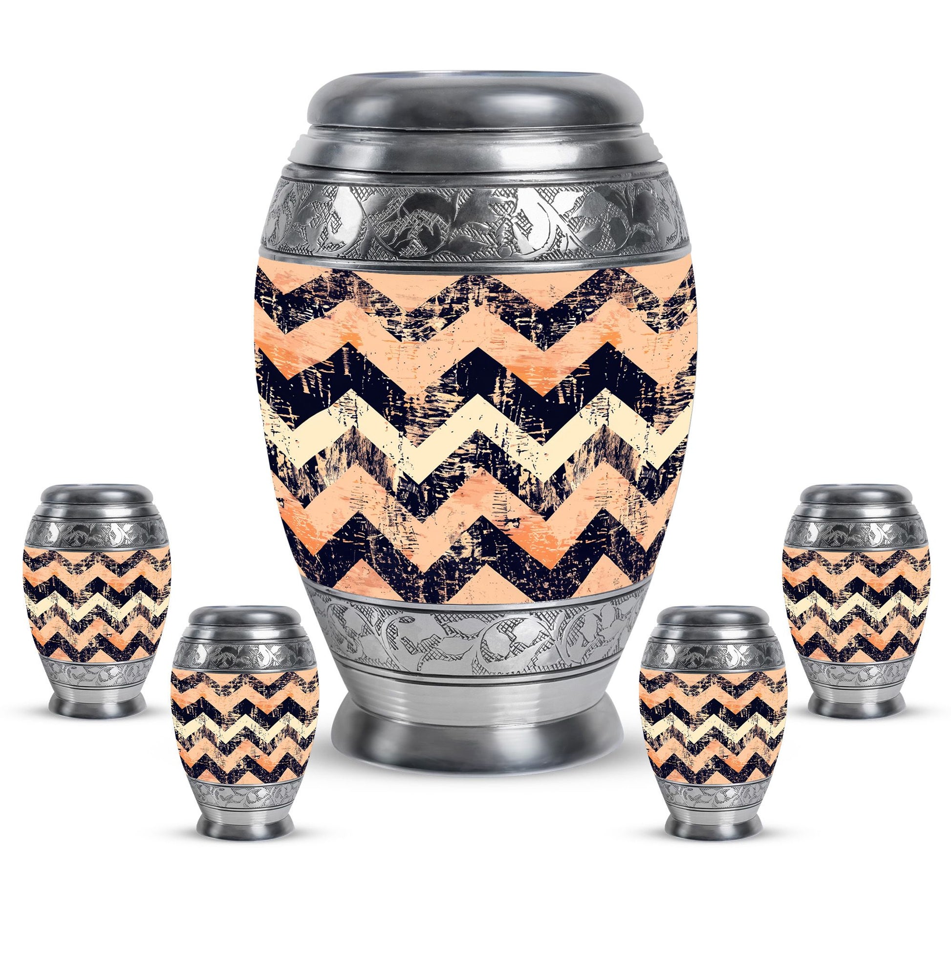 Pattern Adult Male Urn For Ashes Large Teardrop, Heart Urn For Ashes