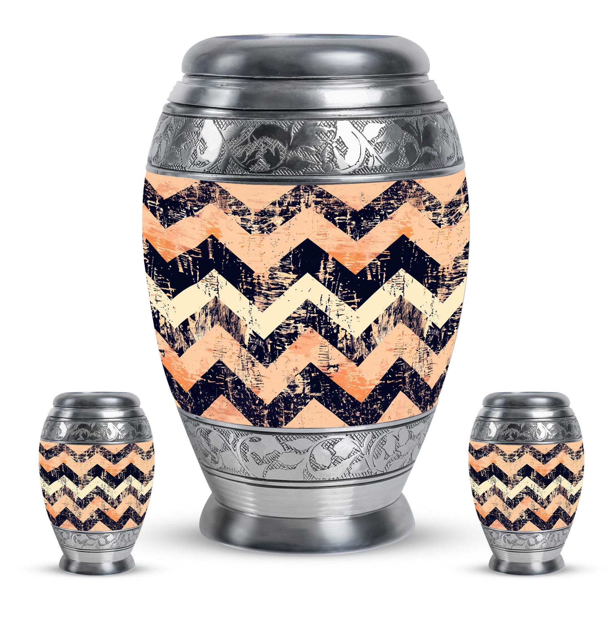 Pattern Adult Male Urn For Ashes Large Teardrop, Heart Urn For Ashes