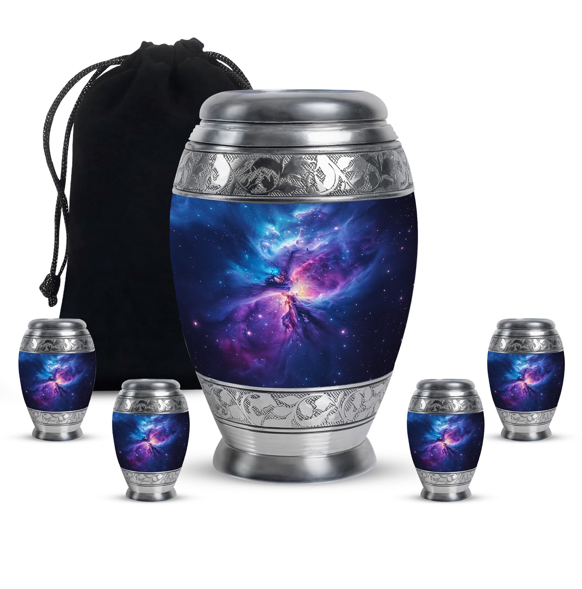 Galaxy Adult Size Urn Teardrop, Heart Cremation Urn For Ashes