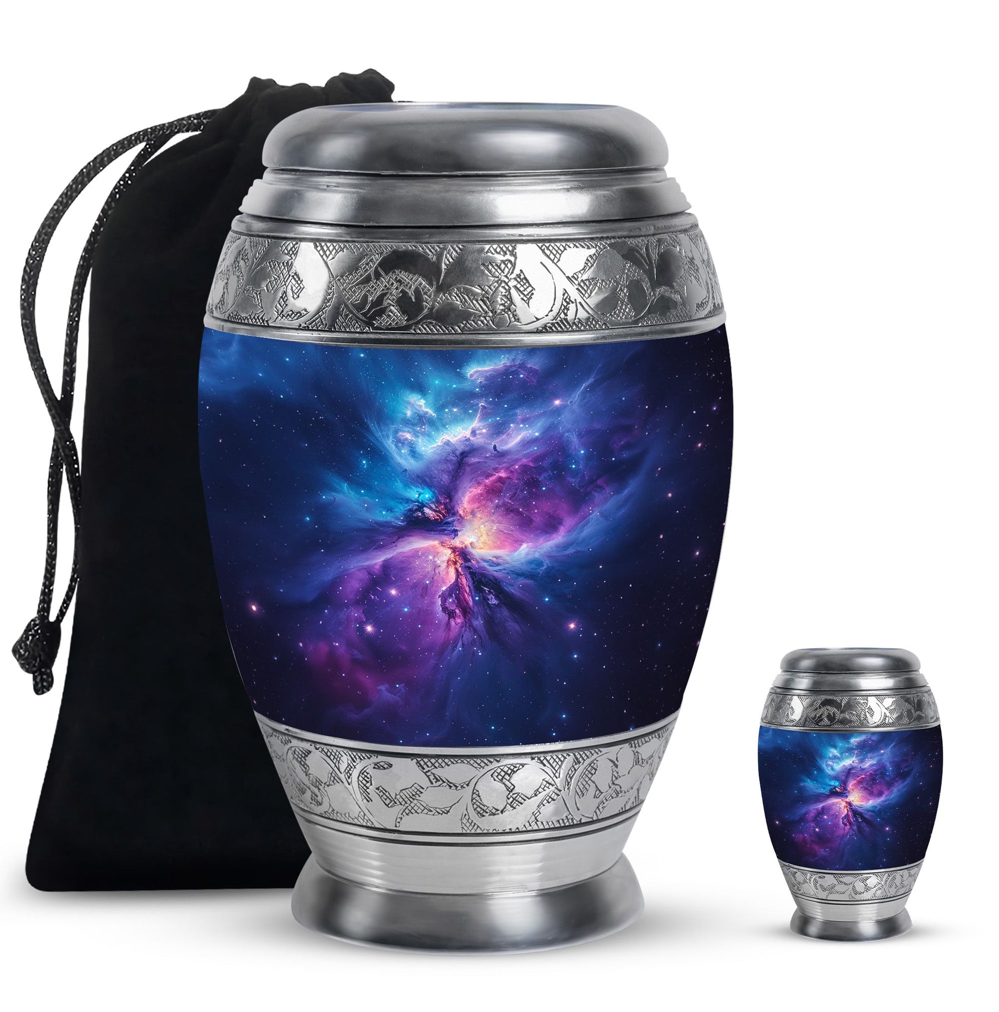 Galaxy Adult Size Urn Teardrop, Heart Cremation Urn For Ashes