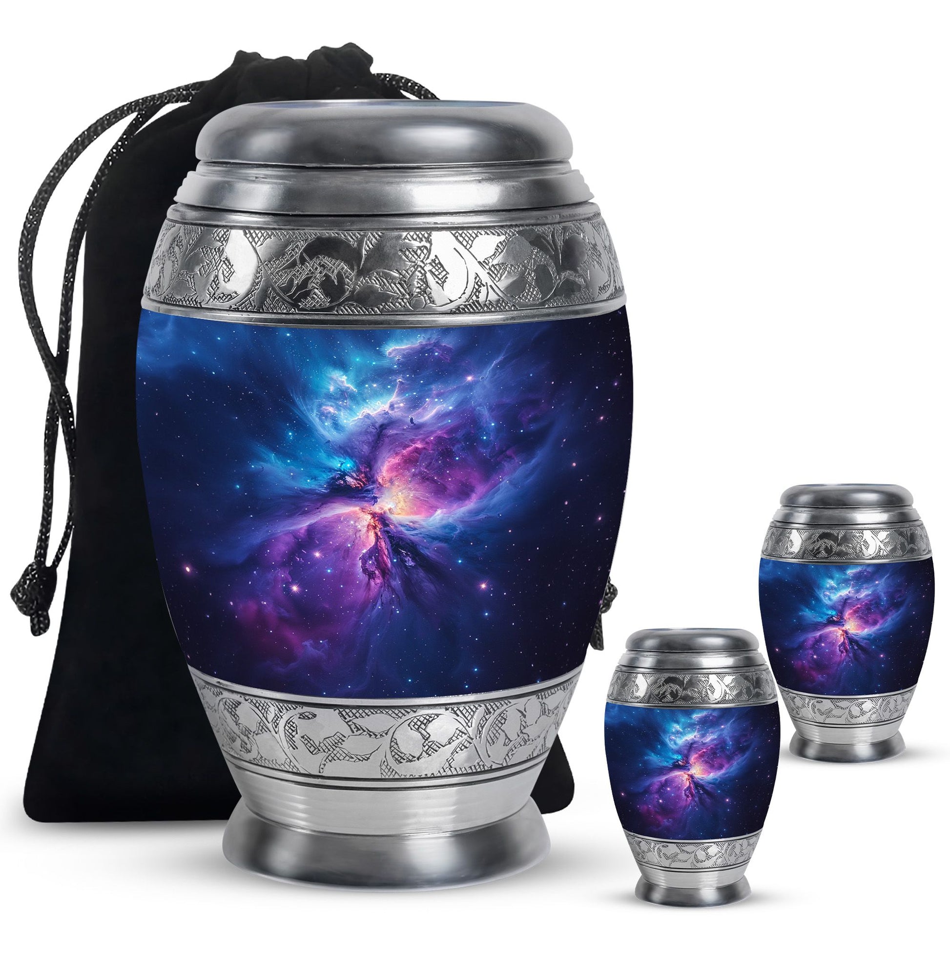 Galaxy Adult Size Urn Teardrop, Heart Cremation Urn For Ashes