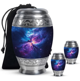 Galaxy Adult Size Urn Teardrop, Heart Cremation Urn For Ashes